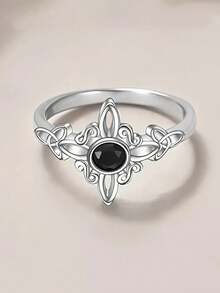 1 PC Glamorous S925 Sterling Silver Cubic Zirconia Rings Engagement Jewelry For Women Fine Jewelry