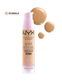 NYX Bare With Me 遮瑕精华 03 香草色 遮瑕膏 0.32 盎司/9.6 毫升 保湿 轻盈 可叠加遮瑕 精华液注入 自然妆效 适合爱美人士 女朋友 妻子 母亲 朋友 生日 毕业派对 旅行 露营 户外 学校 校园旅行 节日 周年纪念 秋季 万圣节 秋季造型 简约别致 清爽透亮肌肤 少即是多 - 03 香草 - 查看 5