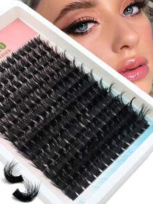 12 Bandejas/240 Peças Agrupamentos de Cílios Fofos 40D/60D/80D/100D/120D/160D/200D Cílios Grossos 5D 10-20mm Segmentados Falso Cílios de Vison Encaracolados CC/C/D/DD Extensão de Cílios Maquiagem Ferramentas Agrupamentos de Cílios, Agrupamentos de Cílios, Cílios Individuais, Cílios, Cílios Falsos
