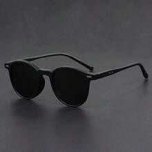 Men's And Women's TR90 Glasses - Retro Round Frame Non-Prescription Glasses, Lightweight And Durable PC Frame, Compatible With Prescription Lenses - Suitable For Daily, Formal, - Includes Box - Retro Modern Style, Formal Glasses, Fashion Frame, High-Quality Lenses, Unisex Frame, Fashion Shopper, Daily Glasses, Polygonal Design, Scratch-Resistant Lenses, Fashion Glasses, Fashion Shopper - 黑色 - 查看 3