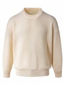 Sweater For Men Old Money Long Sleeve For Men , Fall Winter - Apricot - View 4