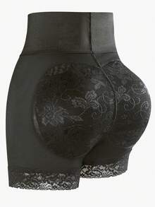 Women's Jacquard Body Shaping Shorts, Fake Butt Plump Butt Lifting Butt And High Waist Belly-Tight Panties, With Pads And Removable Sponge Pads, Summer Sexy Base Tight Underwear, One Piece Of Body Shaping Pants Padded Butt Lift Shaping Panties Tummy Control Shapewear With Fake Hip Suitable For Prom Parties, Weddings, Vacations, Music Festivals, Gyms, Sports Offices, Home, Daily Private Parties Suitable For Women, Girls, Best Friends, Young People It Has The Function Of Gathering, Keeping Warm, Breathable, Sweat-Absorbing Elasticity - màu đen - Xem 5
