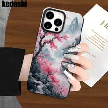Fundas y carcasas protectoras con diseño de paisaje rosa y orificios grandes que imitan el diseño original. Compatibles con phone 16 Pro Max, 16, 15 Pro, 14, 14 Plus/14 Pro Max, 13, 13 Pro, 12 Pro y 11/11 Pro. Regalos para cumpleaños y festivales - Blanco - Ver 3