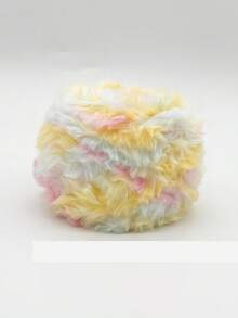 2/1pc 100g 钩针纱，彩虹混纺，奢华柔软人造毛皮纱球，羊毛纱，粗羊毛仿貂毛花式纱，粗羊毛手工编织纱，柔软纱 DIY 钩针编织纱线，用于衣服、圣诞帽