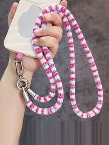 Autumn/Winter Plush Phone Lanyard Strap, Rotatable Metal Clasp, Durable For Women, Long Style