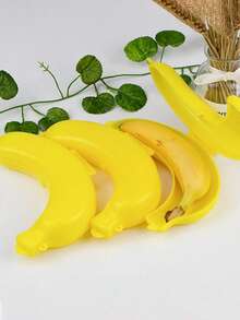 1pc Banana Shaped Airtight Food Storage Container, Compartment Bento Box, Fridge Storage, Kitchen Organization, Portable Outdoor Thermal Lunch Box, Suitable For Home, Office, Picnic, School, Dorm, Holiday Gathering, Gift - Multicolor - View 3