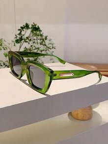 1pc Square Shaped Fashion Glasses For Beach Accessories For Women Glasses Shades Basics Fall Winter Women Outfits Clothes Business Casual Gifts For Summer Beach Vacation,Outdoor,Travel