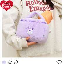 CARE BEARS Care Bears Large Capacity Cute Plush Make Up Bag,Travel Essentials,Care Bear Cartoon Embroidery Design Cosmetic Bag With Handle,Cheer Bear, Gift,Christmas Gifts,Gifts For Women,Halloween