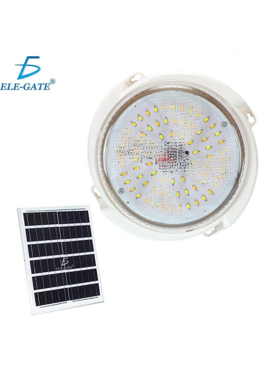 Lámpara solar exterior para pared circular