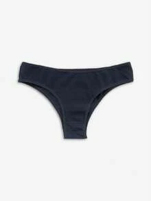 Kit com 5 Calcinhas de Algodão Conforto Lisa com Básica Tanga Adulto Feminino Uso Diário. - Multicolorido - Visão 2