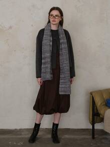 1pc Women's Asymmetric Wool Blend Scarf, & Unique, Suitable For Outings, Commuting, Autumn/Winter