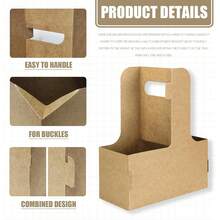 15 peças/pacote Suporte de Copo Descartável de Papel Kraft Grosso, Adequado para Embalagem de Flores, Café, Chá com Leite para Viagem