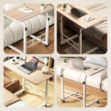 Escritorio Portátil, Mesa para Laptop, 60x40 cm, Mesa Auxiliar con Ruedas para Sala y Dormitorio,Escritorio para Computadora Portátil, Ideal para Sofá, Dormitorio u Oficina en Casa - Beis - Ver 7