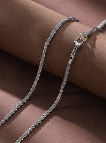 1pc Sparkling Men's And Women's Minimalist Chain Sky Star Necklace (18-24 Inches) - Multicolor - View 9