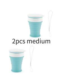 2pcs/1pc Foldable Silicone Water Cup, Portable Outdoor Travel Folding Cup, Student Coffee Mug, Plastic Cup, Collapsible & Carry-On, Suitable For Travel, School, Party, Guest Reception - Multicolor - View 18