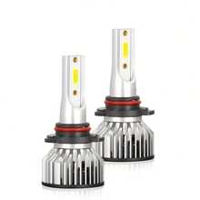 2 件 45000LM H1 H4 H7 H11 H13 超亮 LED 灯泡 9005 HB3 9006 HB4 进口 DOB 芯片汽车 LED 远近光雾灯车头灯汽车大灯，不含电池 - 銀色 - 查看 13