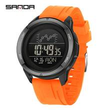 SANDA Herren Uhr Digital Militär Sport Armbanduhr Luxus Marke Multifunktion Alarm Datum Woche Stoppuhr EL Licht Funktion Wasserdicht Elektronisch LED Original Männer Uhr Geschenk 2198