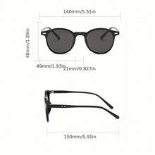 Men's And Women's TR90 Glasses - Retro Round Frame Non-Prescription Glasses, Lightweight And Durable PC Frame, Compatible With Prescription Lenses - Suitable For Daily, Formal, - Includes Box - Retro Modern Style, Formal Glasses, Fashion Frame, High-Quality Lenses, Unisex Frame, Fashion Shopper, Daily Glasses, Polygonal Design, Scratch-Resistant Lenses, Fashion Glasses, Fashion Shopper - 黑色 - 查看 2