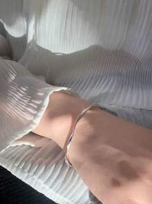 1pc Minimalist Mobius Loop Bracelet, Elegant Design Suitable For Women Everyday And Holiday Wear