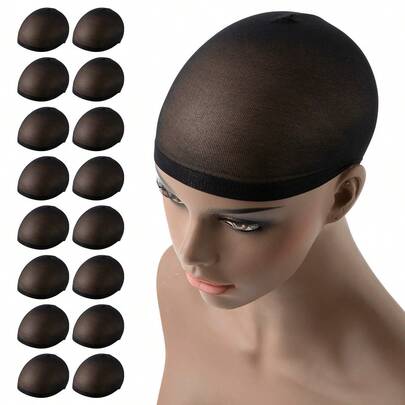 8 Stück Perückenkappen, dehnbare Nylon Perückenkappen, Lace Front Perückenkappen für Frauen, geeignet für Zuhause, Aufführungen, Hochzeiten, alle Jahreszeiten