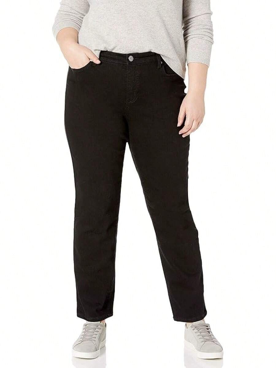 Bandolino Women's Mandie Signature Fit 5 High Rise Jean Plus Sizehalloween - Saturated Black - View 1