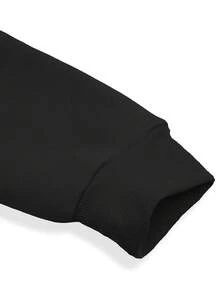 Sudadera con capucha para hombres - Negra con gráfico de alas de ángel azules - Sudadera de ajuste holgado, bolsillo delantero - Ropa exterior casual para todas las estaciones para eventos diarios y formales - Esencial de moda urbana estilo INS, sudadera con capucha, ropa de otoño e invierno, diseño geométrico moderno, tela cómoda, ropa de estar en casa, moda urbana, material suave, amantes del estilo callejero, sudadera con capucha para hombres con estampado de alas, sudadera con capucha y estampado de alas Yk, sudadera gótica para hombres con capucha, sudadera para hombres con bolsillo - Negro - Ver 4