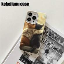 Fundas y carcasas protectoras con diseño de gatos bajo el sol y orificios grandes. Compatibles con phone 16 Pro Max, 16, 15 Pro, 14, 14 Plus/14 Pro Max, 13, 13 Pro, 12 Pro, 11/11 Pro. Regalos para cumpleaños y fiestas - Blanco - Ver 6
