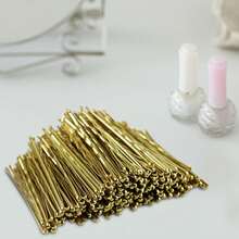 200 piezas/100/50/20 piezas, alfileres para el cabello de mujer de 5cm/1,97 pulgadas, estilo minimalista básico, dorado recto, pinza lateral, pasador Bb, de moda, versátil, elegante simple, accesorios para el cabello, adecuado para salidas diarias, cabello, lavado de cara, maquillaje, combinación de ropa, accesorios, tocado, pinza plana, pinzas, pinzas para el cabello, pasador, garra para el cabello