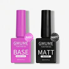 Kit de esmalte de uñas de gel de alta brillo y larga duración, incluye: Top Coat sin necesidad de limpiar, Base Coat, Top Coat reforzado, Removedor mágico, Top Coat mate, Base Coat de goma, Aceite para cutículas, Gel 5 en 1, Imprimador pH, Base Coat pelable. Para manicura en casa y profesional con efecto de uñas de gel que se puede despegar.