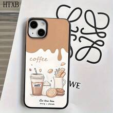 Fundas y carcasas protectoras con diseño de pan y café, con orificios grandes, compatibles con phone 16 Pro Max, 16, 15 Pro, 14, 14 Plus/14 Pro Max, 13, 13 Pro, 12 Pro, 11/11 Pro. Regalos para cumpleaños y festividades - Negro - Ver 4