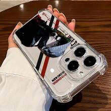 Estuche de teléfono de anime con un niño desinteresado de Tokio que lleva un sombrero, compatible con modelos de 16, 15, 14, 13, 12, 11 Pro, X, XR, XS, 8 y Plus - Fondo suave y duradero transparente17 17promax - transparente - Ver 4