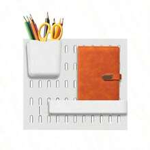 1pc Punch-Free Pegboard, Wall Storage Rack, Easy Installation Household Hole Board Wall Shelf, Wall Hanging Storage Rack, Study E-Sports Room Storage Display Rack, Kitchen Storage Accessories - Multicolor - View 4