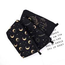 1 Peça Bolsa de Armazenamento Impressa Engraçada, Com Padrão Dourado, 3 Opções de Combinação, Bolsa de Armazenamento de Acessórios para Fumar Portátil, Fechamento com Zíper, Unissex, Adequada para Festas, Transporte ao Ar Livre, Perfeita para Halloween, Presentes de Natal.