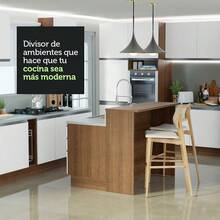 Kitchen Island With Madesa Glamy 120 Countertop And Counter In Brown And White - Brown and White - View 7