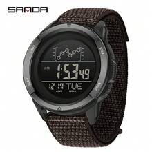 SANDA Herren Uhr Digital Militär Sport Armbanduhr Luxus Marke Multifunktion Alarm Datum Woche Stoppuhr EL Licht Funktion Wasserdicht Elektronisch LED Original Männer Uhr Geschenk 2198