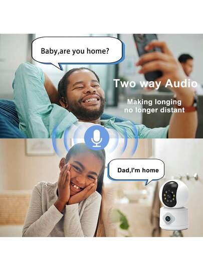 2MP Wireless Home Security Camera, USB Power, PTZ Technology, Motion Detection, Two Way Audio, Spotlight Alarm, Low Power Support SD Card/Cloud Storage, Elderly, Baby Pet Monitor, WIFI Protect Your Home/Yard/Shop view 9
