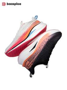 baasploa 女士跑步鞋，碳板缓震，耐用，专业轻便跑步鞋，女士户外网面跑步训练鞋，适合跑步锻炼和户外运动 - 白色 - 查看 12