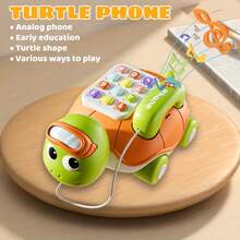 婴儿玩具-乌龟音乐电话机，婴儿多功能玩具仿真电话机，发光音乐乌龟玩具，益智早教婴儿音乐电话机，激发宝宝交流欲望 - 彩色 - 查看 7