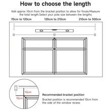 Curtain Pole Extendable Metal Chrome 28mm With Finials Rings Hooks Rod Fittings - Black Nickel - View 10