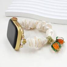 1 Stück neues Damen Uhrenarmband mit Herz- und Blumen-Elementen, kompatibel mit Apple Watch 1/2/3/4/5/6/7/8/9