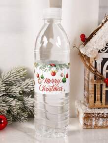 10 件圣诞快乐水瓶标签，卡通圣诞树，圣诞老人雪人标签矿泉水瓶标签用于瓶子信封礼品标签工艺品，圣诞装饰家居装饰 2025 新年快乐 2026 礼物 - 彩色 - 查看 6