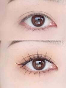 100 szt. sztucznych rzęs w kształcie pawia, naturalne, codzienne, realistyczne, kreskówkowe, naturalne, małe diabełki, slouchy person, trilogia, pojedyncze, segmentowane rzęsy, przyjazne dla początkujących