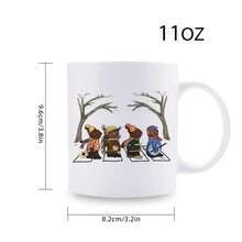 11 Oz White Ceramic Mug - The Fat Badgers Christmas Nightmare Band Bubble Coffee Mug - Perfect Gift For Daily Coffee Drinking - 白色 - 查看 1