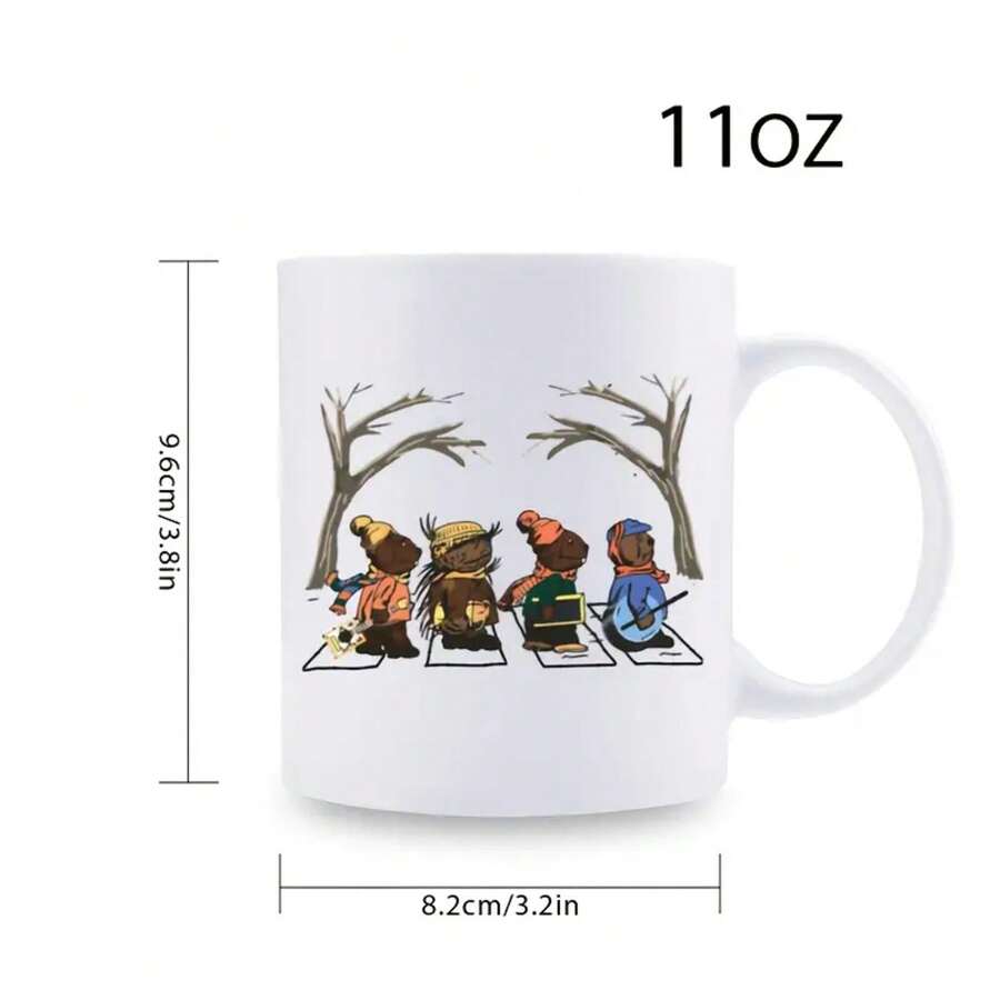 11 Oz White Ceramic Mug - The Fat Badgers Christmas Nightmare Band Bubble Coffee Mug - Perfect Gift For Daily Coffee Drinking - 白色 - 查看 1