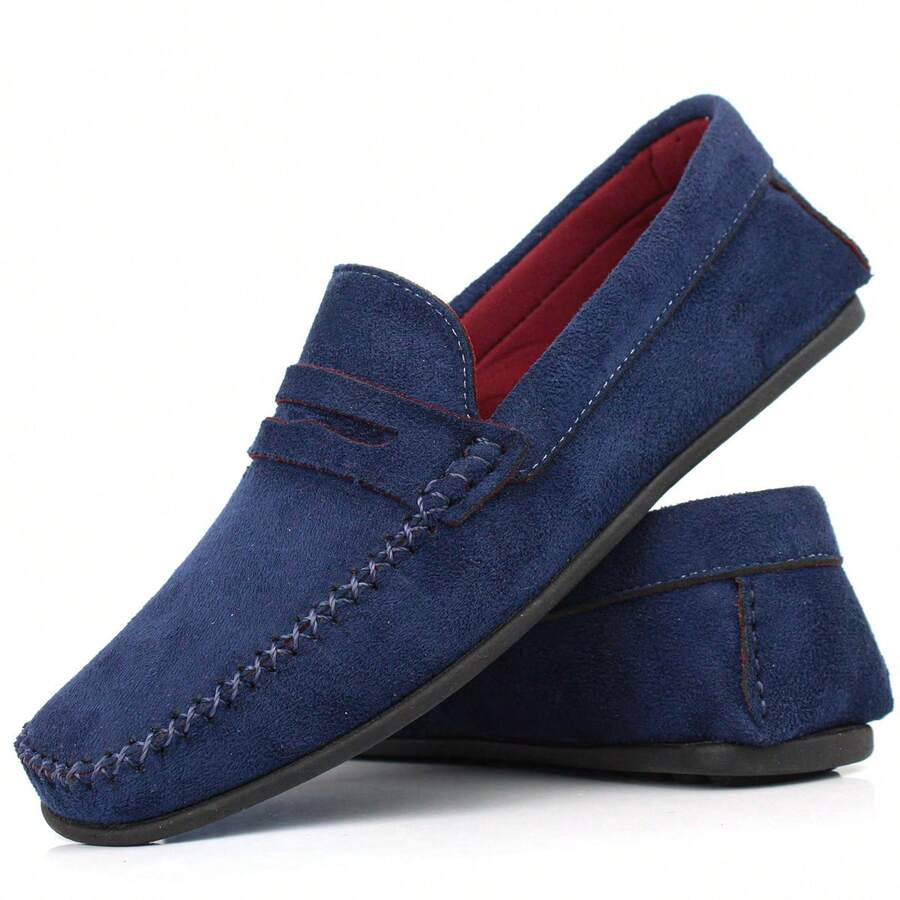 Men's Drive Moccasin Comfortable For Work Wedding Outings - 藍色 - 查看 1