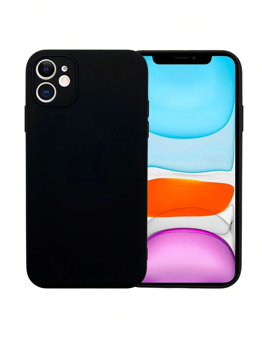 Carcasa de Silicón Flexible Multicolor – Protección Completa para tu Smartphone - Negro - Ver 1