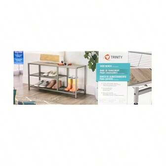 Shoe/ Boot Storage 300lb Capacity 36x 13.2D X 18H Wood Top