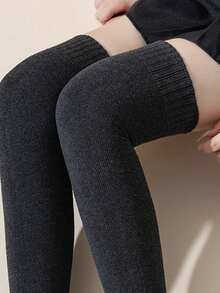 Épais Jambières Doublées de Polaire Montant Jusqu'aux Genoux, Jambières Chaudes, Protège-Genoux, Convient pour l'Automne/l'Hiver