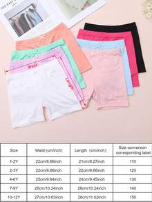 8 chiếc quần short nơ màu trơn cho trẻ em, quần short an toàn mỏng, thích hợp mặc hàng ngày - Nhiều màu - Xem 3