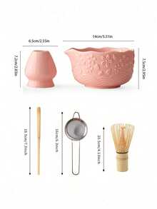 Bộ ấm trà Matcha Sakura 1 cái/2 cái/4 cái/5 cái mới, Bộ dụng cụ pha trà Matcha chất lượng cao bao gồm bát Matcha, que đánh trứng, giá đỡ, thìa tre, rây lọc, Thích hợp cho người yêu thích Matcha và người mới bắt đầu, Quà tặng tuyệt vời cho Ngày của Mẹ, Người cao tuổi - Nhiều màu - Xem 11